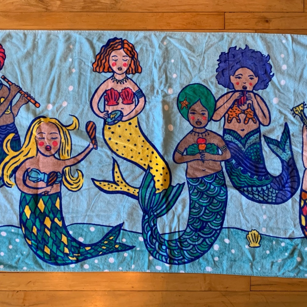 Pottery Barn for Kids Mermaid beach blanket (like new - used once)